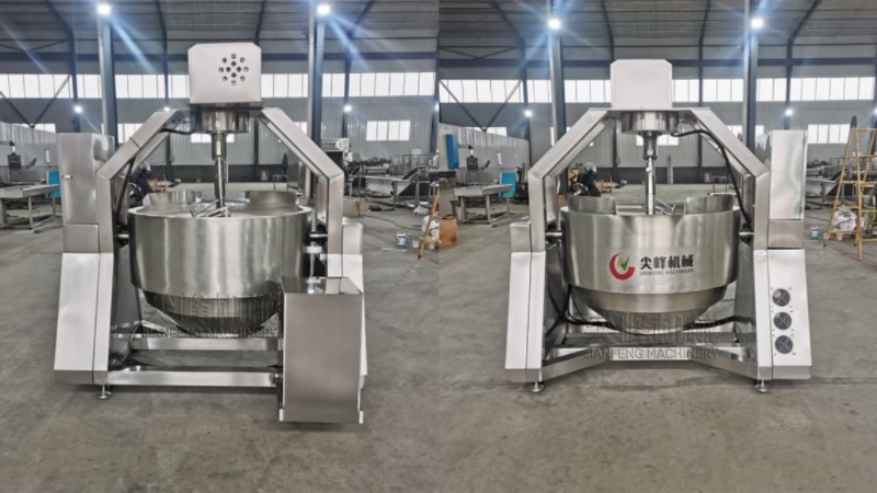 半自动电磁加热行星搅拌炒锅